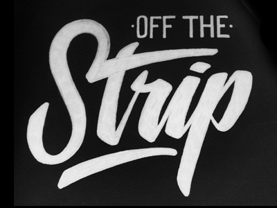 Off The Strip brush drawn hand lettering pen type