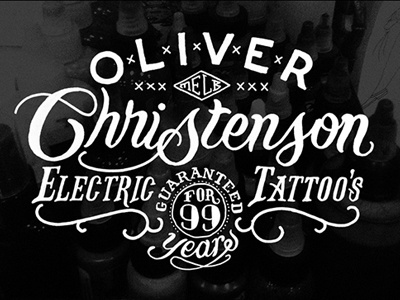 Oliver Christenson Tattoo's brush cronies drawn hand lettering pen rat tattoo type