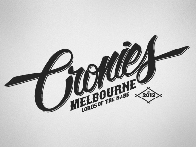 Cronies drawn hand lettering type