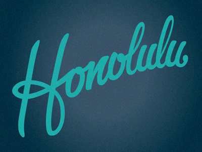 Honolulu Script drawn hand type