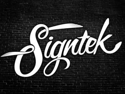 Signtek Script drawn hand type