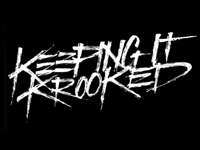 Keeping it Krooked brush drawn hand lettering pen type