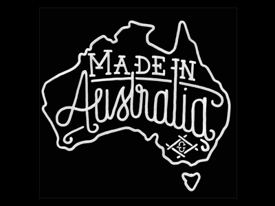 Made In Australia australia drawn hand in lettering made type