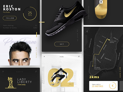 Nike SB app design ui ux