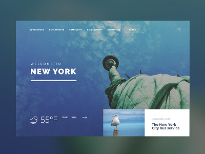 New York City information desktop design iphonex mobile new york ui ux