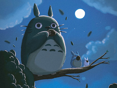 Totoro (となりのトトロ) flowers illustration studioghibli totoro