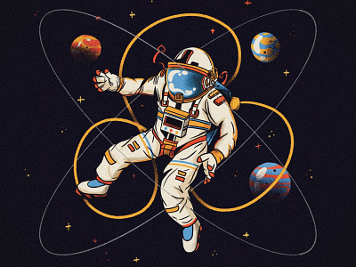 Astroloco astro astroboy astronaut colors dead design galaxies illustration logo molecular planets space vector