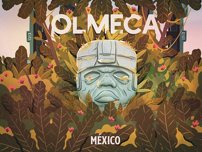 OLMECA flowers logo mexican mexicano mexico mexico city plants