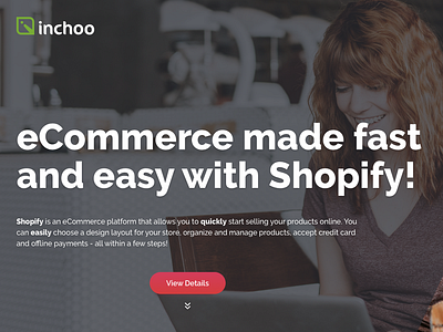 Landing page for a service - exploration ecommerce inchoo landing page ui ux web design