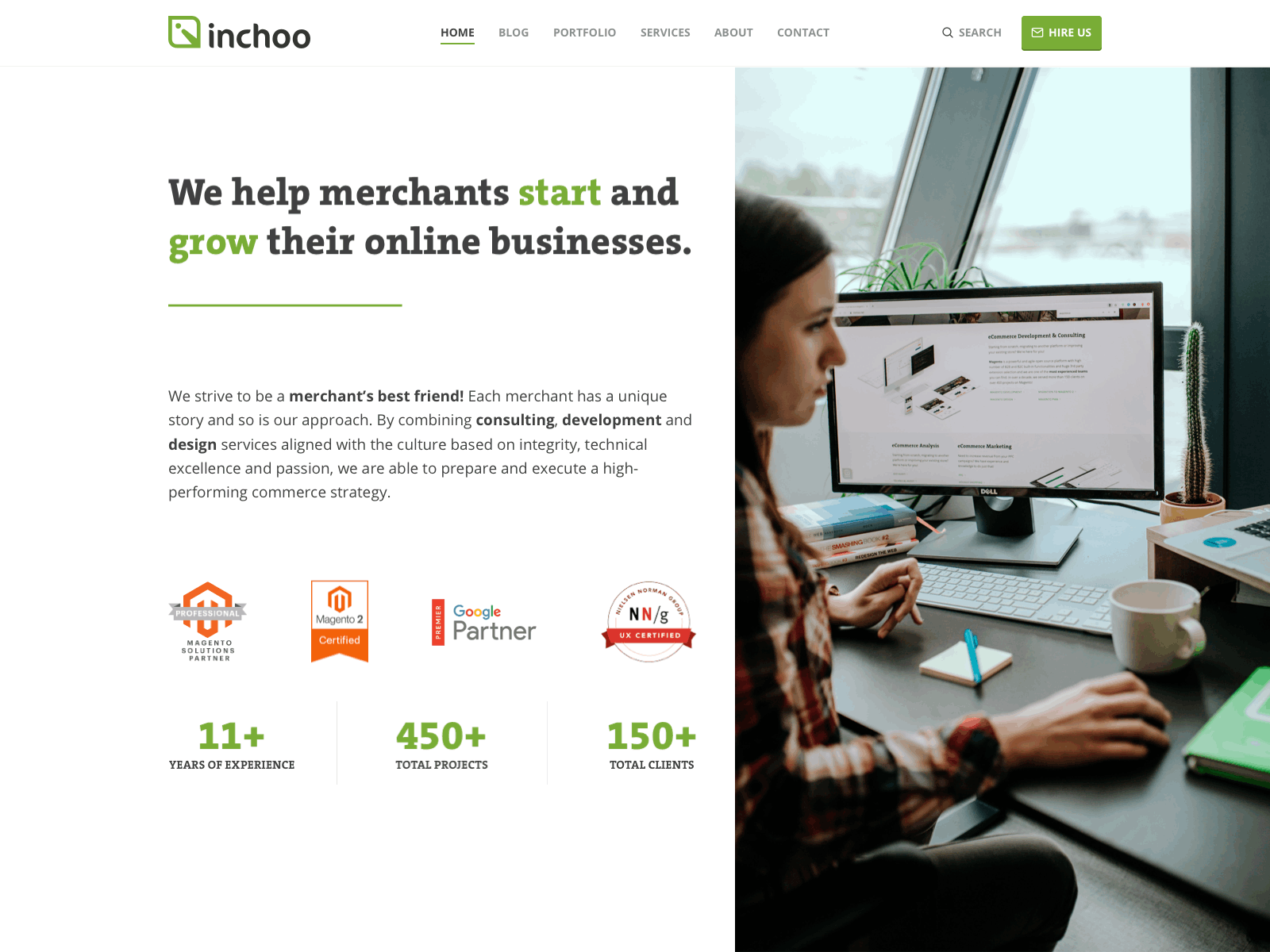 Inchoo agency animation ecommerce inchoo interaction interactive landing page ui web design