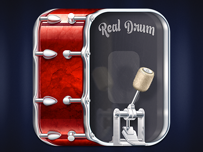 Real Drum apps aroundthebear bass drum icon icons ios ipad iphone music rhythm