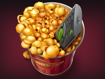 Popcorn aroundthebear eye candy food icon icons image omnomnom popcorn tv virtual gift