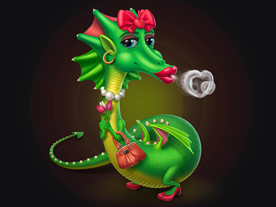 Dragon Lady aroundthebear character dragon eye candy girl icon lady smoke virtual gift