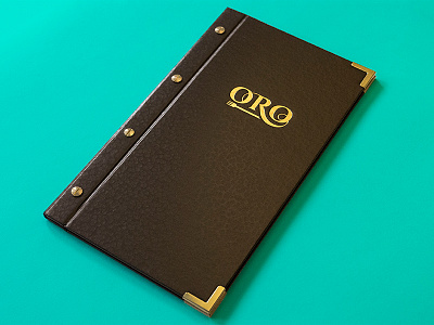 Oro Menu design foil gold gold foil indesign menu metallic print type typography