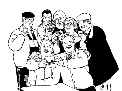 Still Game broons comic digital glasgow illustrated illustration line art photoshop scotland scottish still game