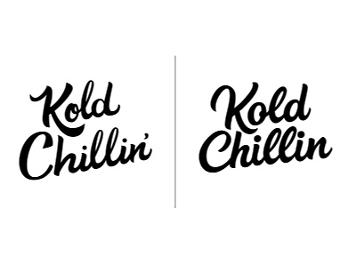 Kold chillin logo reworked design graphicdesign handlettering lettering logo logotype script scriptlogo typedesign