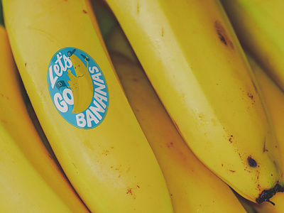 let's go bananas design fruit illustration fruitsticker graphicdesign handlettering lettering script sticker type
