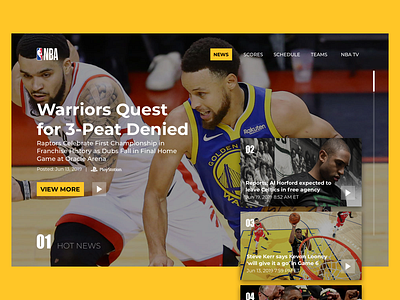 NBA News nba webdesign