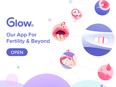 Glow - Download App Banner app banner design icons ui