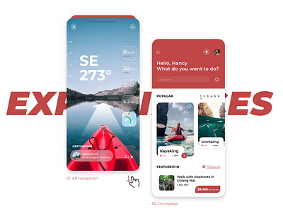 Travel - Experiences App app ar design experiences navigation preview travel app traveling ui