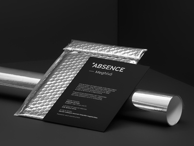 *Absence exhibition identity exhibition invitation minimal print