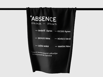 *Absence exhibition identity exhibition flag graphic design identity minimal