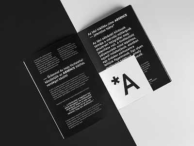 *Absence exhibition identity brochure exhibition identity minimal print design