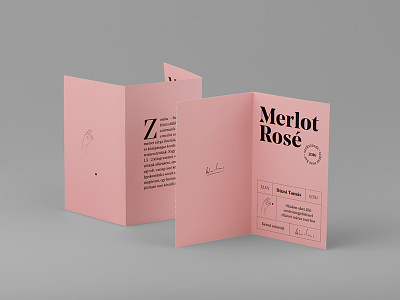 Dúzsi Tamás Merlot Rosé brochure identity pink print wine