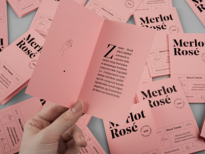 Dúzsi Tamás Merlot Rosé brochure identity pink print wine