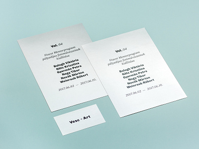 Vol. 04 Invitation Cards design exhibition minimal print typography