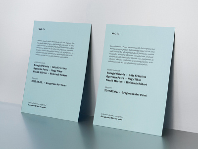 Vol. 04 invitation cards card design exhibition invitation minimal print