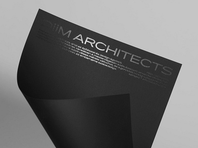 DiiM Architecture brand identity branding foil foil stamp graphic graphic design identity letterhead minimal print