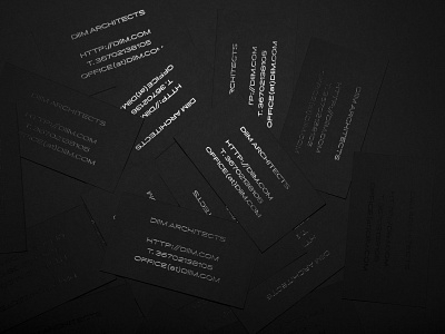 DiiM Architecture brand identity black brand design branding business card business card design foil foil stamped graphic graphic design identity minimal print