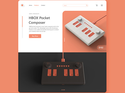 Pocket Composer Industrial Design 3d c4d composer design ecommerce fresh future industrial industrial design minimal music new product design product page rhino solution ui webpage