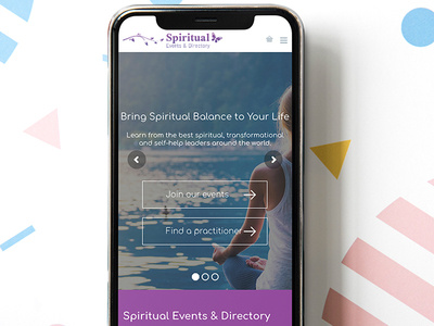 Spiritual Events Directory - Web Design design directory psychic responsive ui ux web design website