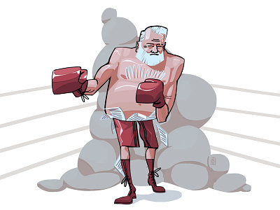 Day Two. Hemingway art box boxing draw fight illustration novelember pages ring smoke