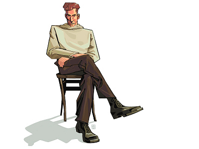 Day Nine.Pasternak art character draw illustration novelember sit writer