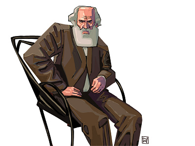 Day Eleven. Tolstoy art character draw illustration novelember russian sit writer