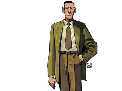 Day Sixteen. Lovecraft art character design digital draw illustration novelember portrait writer