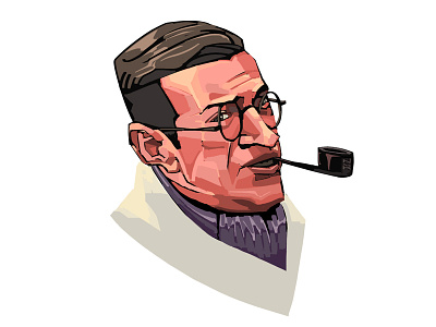 Day Twenty Seven. Sartre art character design digital draw illustration novelember portrait writer