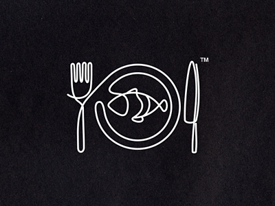 Restaurant logo black blackmilk branding fish identity logo restaurant