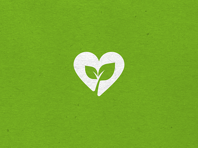 Heartsprout foxhide green heart leaf logo sprout
