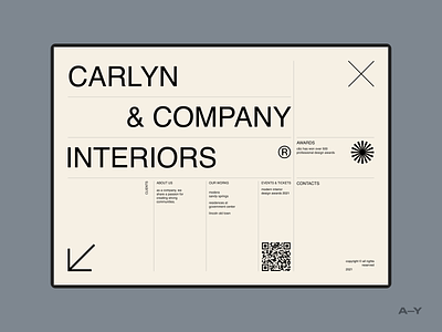 Carlyn & Company Interiors Design /002 branding clean design digital fashion grid grids inspiration interface layout minimal typography ui ux web