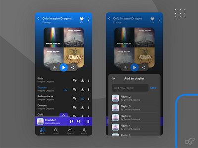 Hungama Music App Playlist Page Re-design