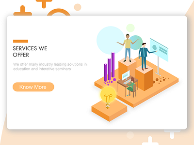 Website Isometric Design | Services design flat icon illustration isometric design typography ui uidesign uiux ux web website