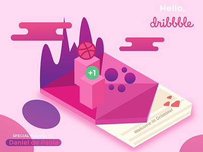 Hello Dribbble best best designers debut debut shot design dribbble uiux welcome shot