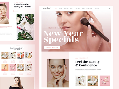 Prettybox - Cosmetic & Beauty Products Elementor Template