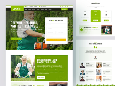 Lawnia - Gardener & Landscaping WordPress Elementor Template