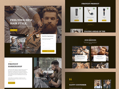 FirstCut - Barbershop & Men's Grooming Website Template