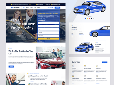 CarDealerz - Auto Dealer & Auto Shop Website Template auto dealer auto rental automobile business car car rental car salesman dealer dealership design landing page landingpage motorcycle rental shoowroom template ui vehicle website wordpress